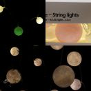 Moon lithophane Christmas tree bauble lights
