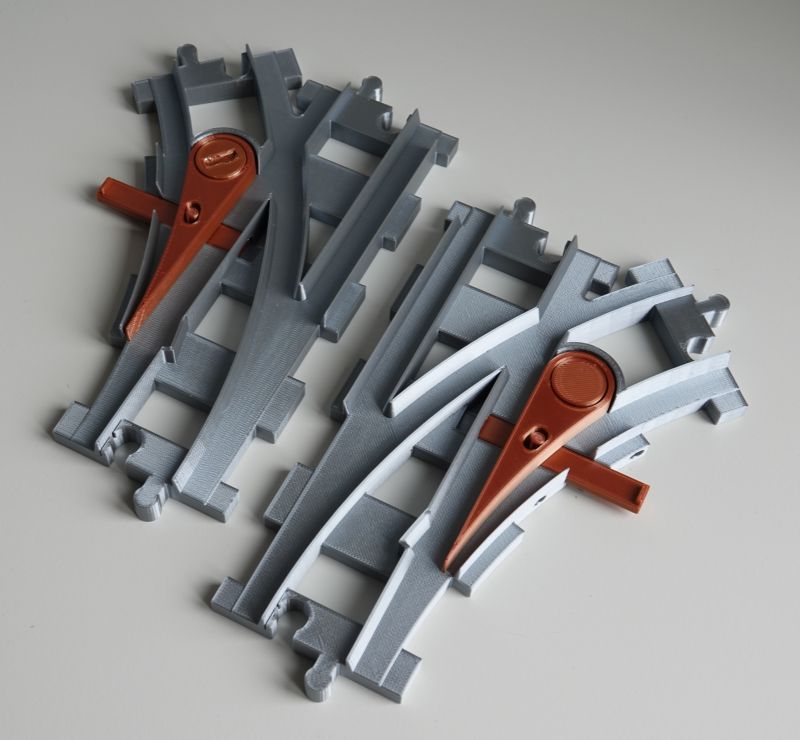 Switch for Duplo model railroad