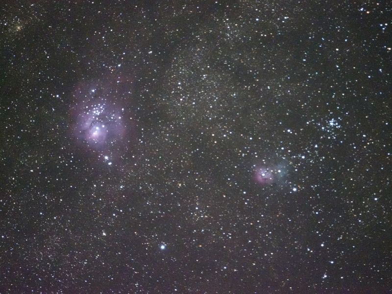 Lagoon and Trifid Nebulae
